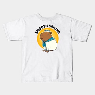 Smooth Sailing Capybara Sailor Kids T-Shirt